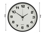 Nástenné hodiny veľké nedotykové tiché 25 cm okrúhle sekundové ručičky