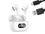 Căști in-ear fără fir bluetooth cu carcasă de încărcare cu led și microfon