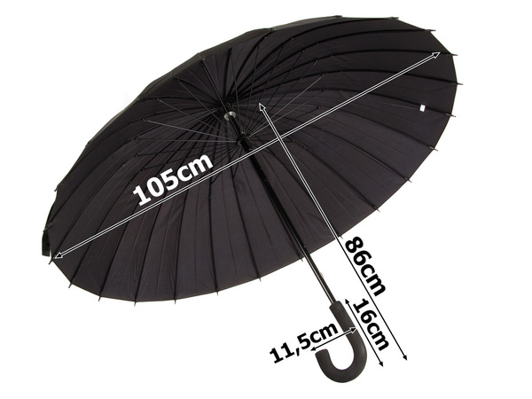 Umbrelă mare negru robust elegant umbrelă