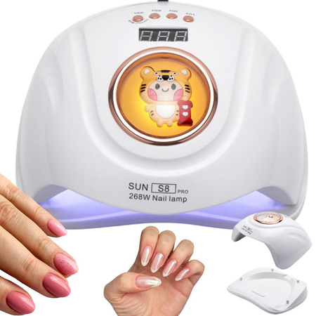 Uv led nail lamp for hybrid gels 268w 57 diode powerful dual led