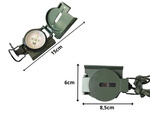 Professional tactical military compass metal lockable ruler