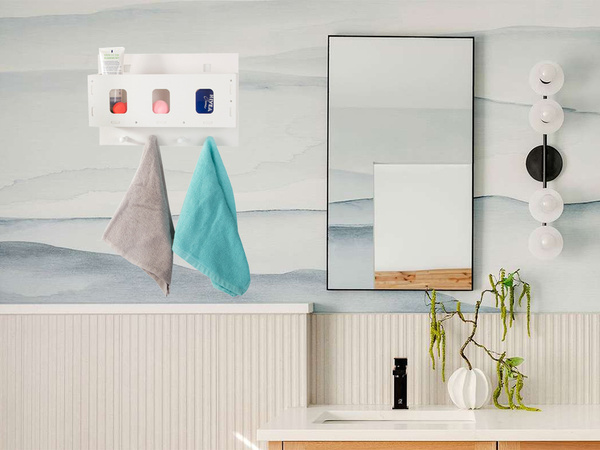 Organiser hanging shelf bathroom cabinet