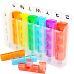 Boîte à médicaments boîte à pilules cassette hebdomadaire de médicaments à l'heure du jour
