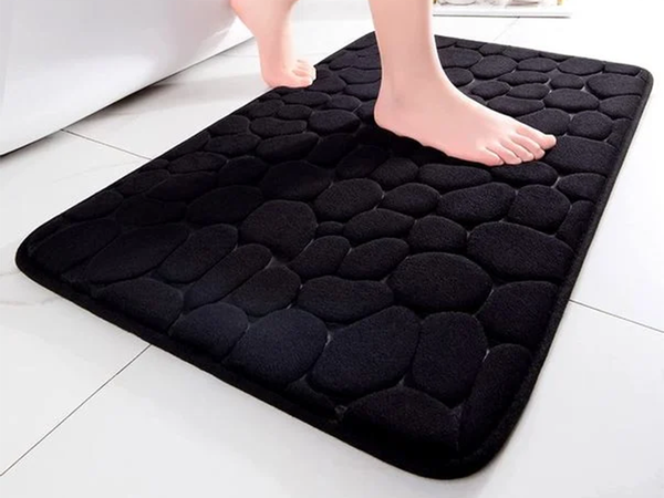 Alfombrilla de baño suave absorbente antideslizante grande 80x50 para ducha