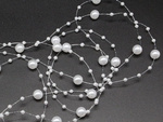 Perles de chandelier blanches perles de sapin de noël perles 8mm bobine 5m
