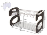 Double-decker stand-up dishwasher drainer
