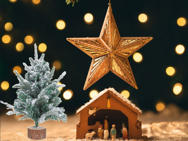 Umělý vánoční stromek sníh malý 50cm stolní dekorace