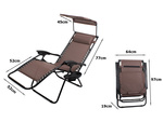 Silla de playa plegable gravedad cero 2en1 con capota