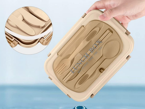 Lunchbox raňajkový box obedár s priehradkami príbory