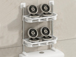 Étagère de salle de bain au-dessus du siège de toilette wc sur pied 2 étagères étagère de toilette