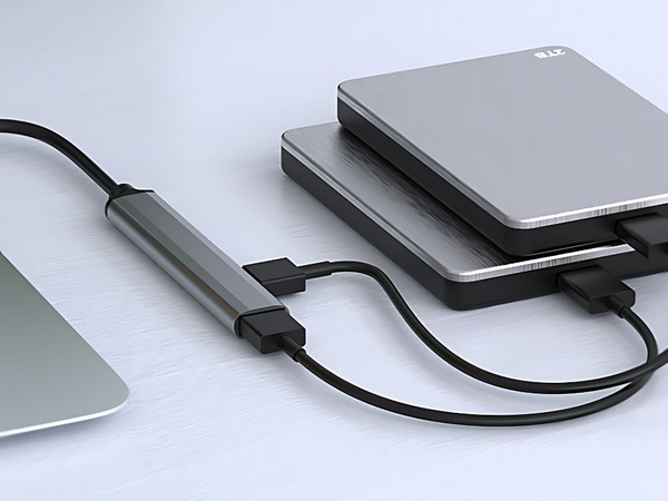 Rozbočovač usb 3.0 5gb/s hub adaptérová stanice 4x porty usb 3.0