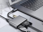 Adaptér usb-c na hdmi 4k vga hub usb 3.0 usb-c power delivery adapter