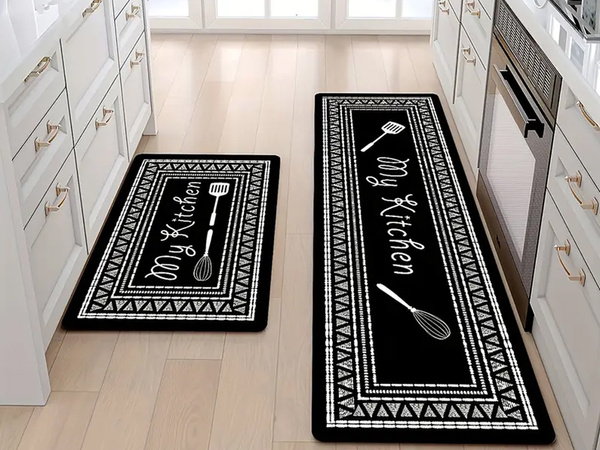 Kit tapis decoratif cuisine 2 pcs. Tapis à motifs de cuisine