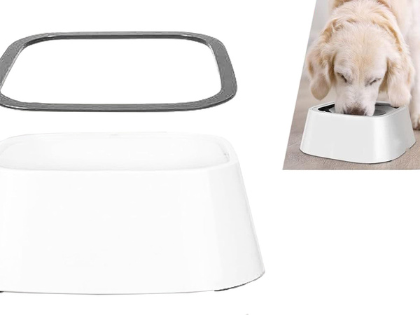Bebedero flotante para perro y gato 1l bebedero lento antisalpicaduras
