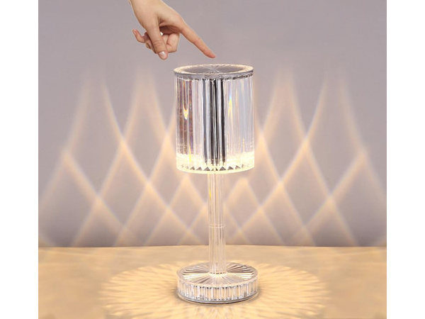 Stolová lampa led crystal rgb diaľkové ovládanie usb