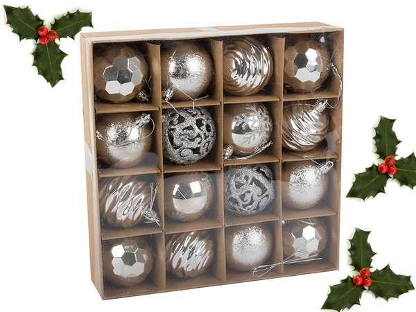 Choinka bombes pour choinka 6cm set of 16 pc bombes decoration holy holiday designs