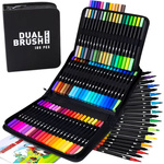MARKERSTIFT-SET 100 FARBEN AQUARELLSTIFTE DOPPELSEITIG + ETUI