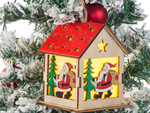 Wooden hanging christmas tree lantern lighting christmas decoration mickey