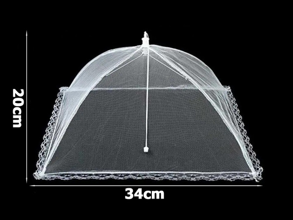 Moskītu tīkla vāks pārtikas augļu bārbekjū aizsardzība pret kukaiņiem 34cm