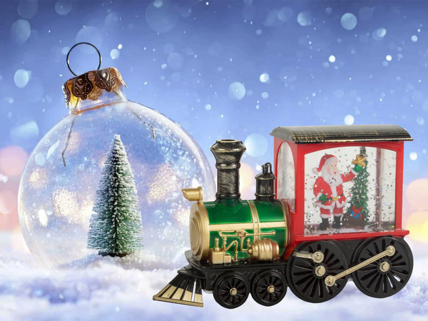 Christmas lantern lantern decoration led decoration stained glass locomotive