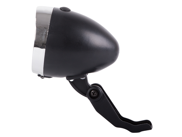 Luz delantera bicicleta 3 led pilas retro cromada