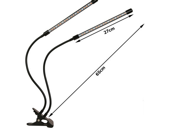 2x plant growth lamp 40 led timer usb clip