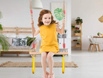 DĚTSKÁ DŘEVĚNÁ ZAHRADNÍ HOUPAČKA GYMNASTICKÁ HRAZDA S DRŽADLY