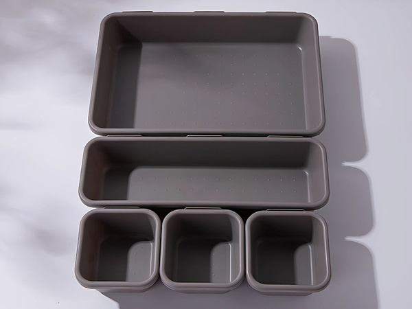 Organiseur 8pc trinket trays plastic drawer boxes