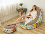Vrtni fotelj lounger napihljiv plaža pouf podnožje udobno