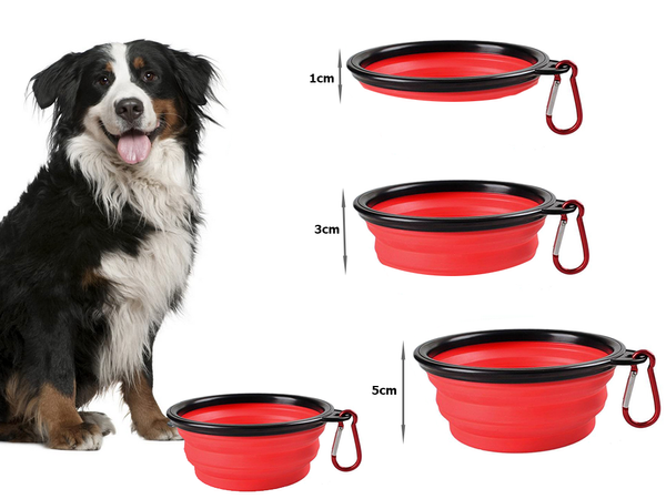 Silicone bowl for dogs foldable touristic carabinieri 400ml