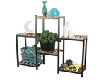 Flower pot high standing wooden flower bed 3 tier bookcase