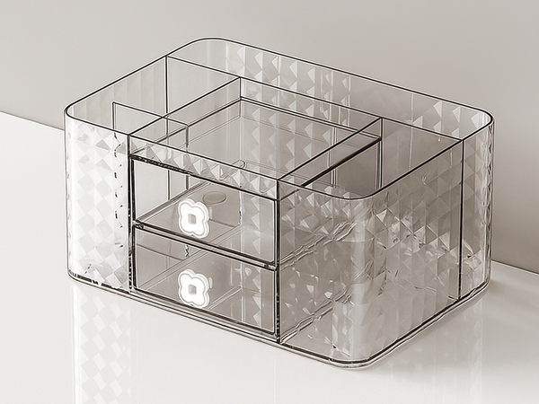 Caja organizadora para cosméticos y joyas para el baño, el escritorio o los cajones