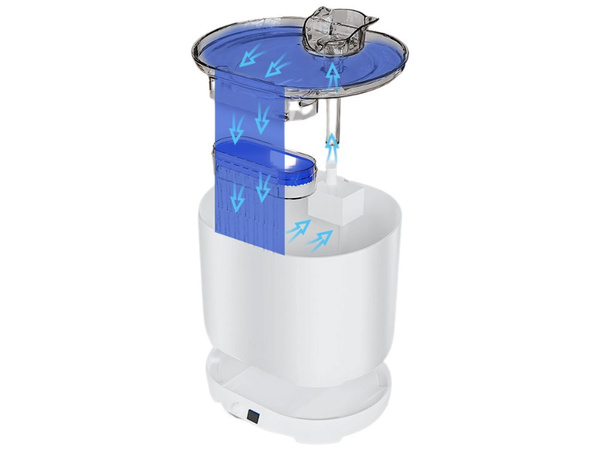 Bebedero gato perro cuenco automatico + filtro 2l sensor de movimiento
