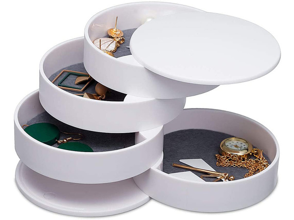 Boîte à bijoux organiseur boîte ronde coulissante