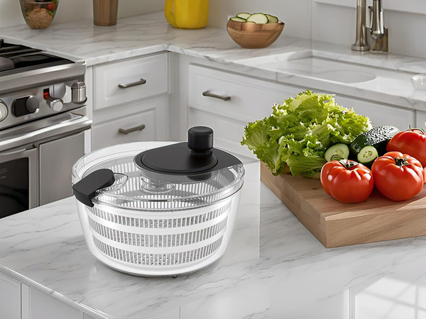 Trockner zentrifuge trockner für salat gemüse drehbar 4l korb sieb