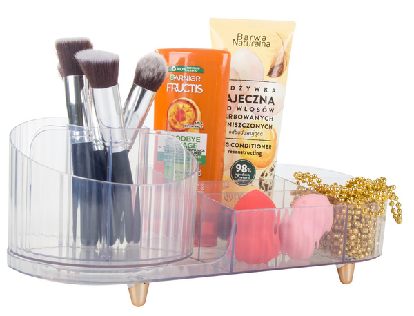Casket cosmetics organiser jewellery brush holder swivel brush holder