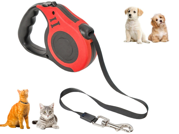 Lanyard automatico para perros bloqueador potente bobina ligera 5m 15kg