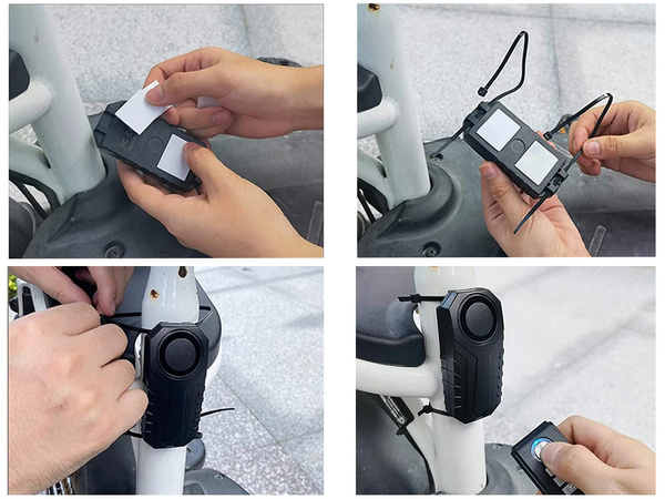 Glasen alarm za kolo za motorno kolo proti kraji rog varnostni daljinski upravljalnik