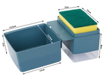 Dish liquid dispenser sponge container drainer