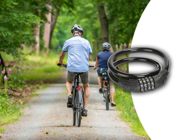 Candado de seguridad para bicicletas candado de cable código cifrado de cuatro cifras
