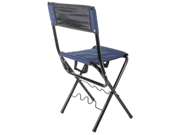 Fishing chair backrest with rod holder