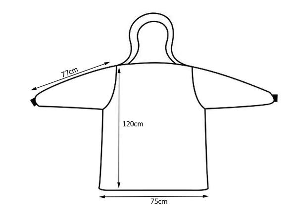 Teplá mikina deka veľká nadrozmerná hrubá mäkká kapucňa župan dlhý xxl