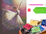 Diamantna vezenina balerina set diamantna slika