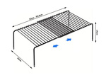 Metal shelf adjustable width expandable for kitchen organiser black