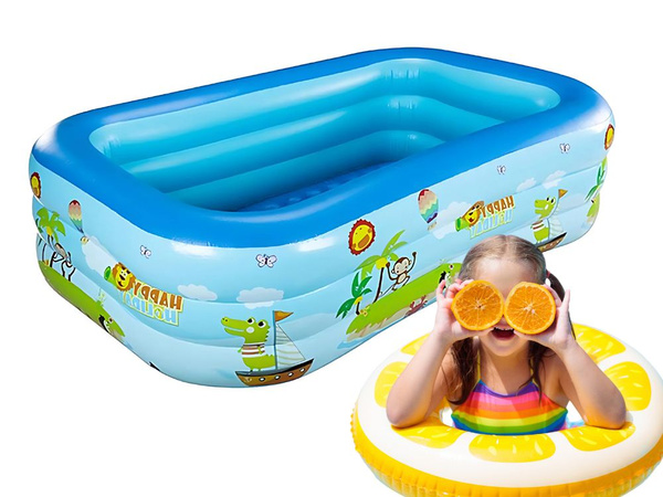 Piscina hinchable grande rectangular jardín familiar piscina hinchable para niños