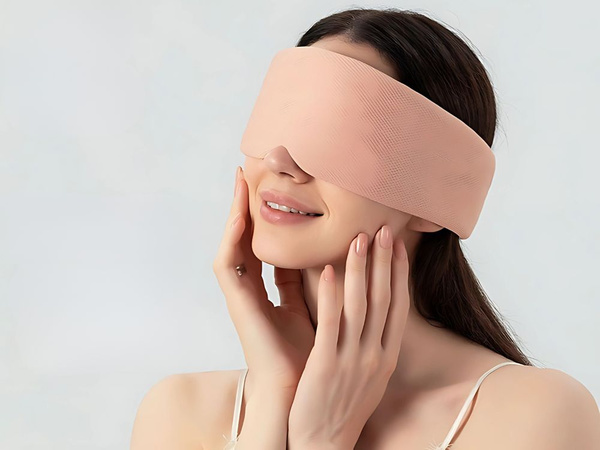 Bekötött szemmel alvó maszk kényelmes alvás utazás 2 oldalas meleg hideg