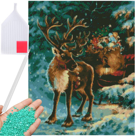 Diamant-stickerei rentier-weihnachtsset 5d