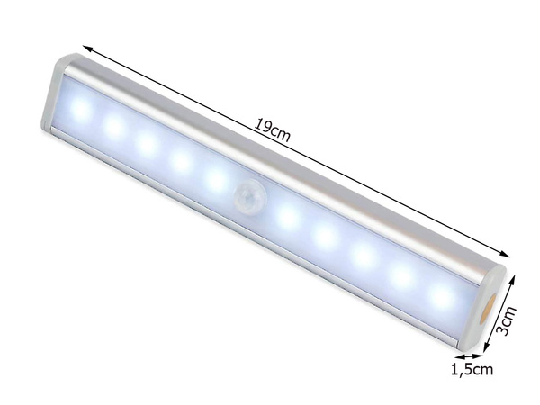 Samolepiace svetlo na koľajničku skrine