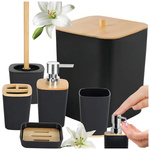 Vannitoakomplekt vannitoapintset wc seebidosaja bambuskorv 5