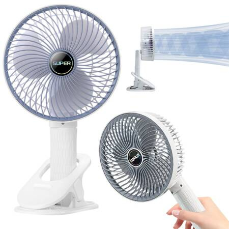 Asztali ventilátor álló klipsz 3 sebességes vezeték nélküli kézi ventilátor